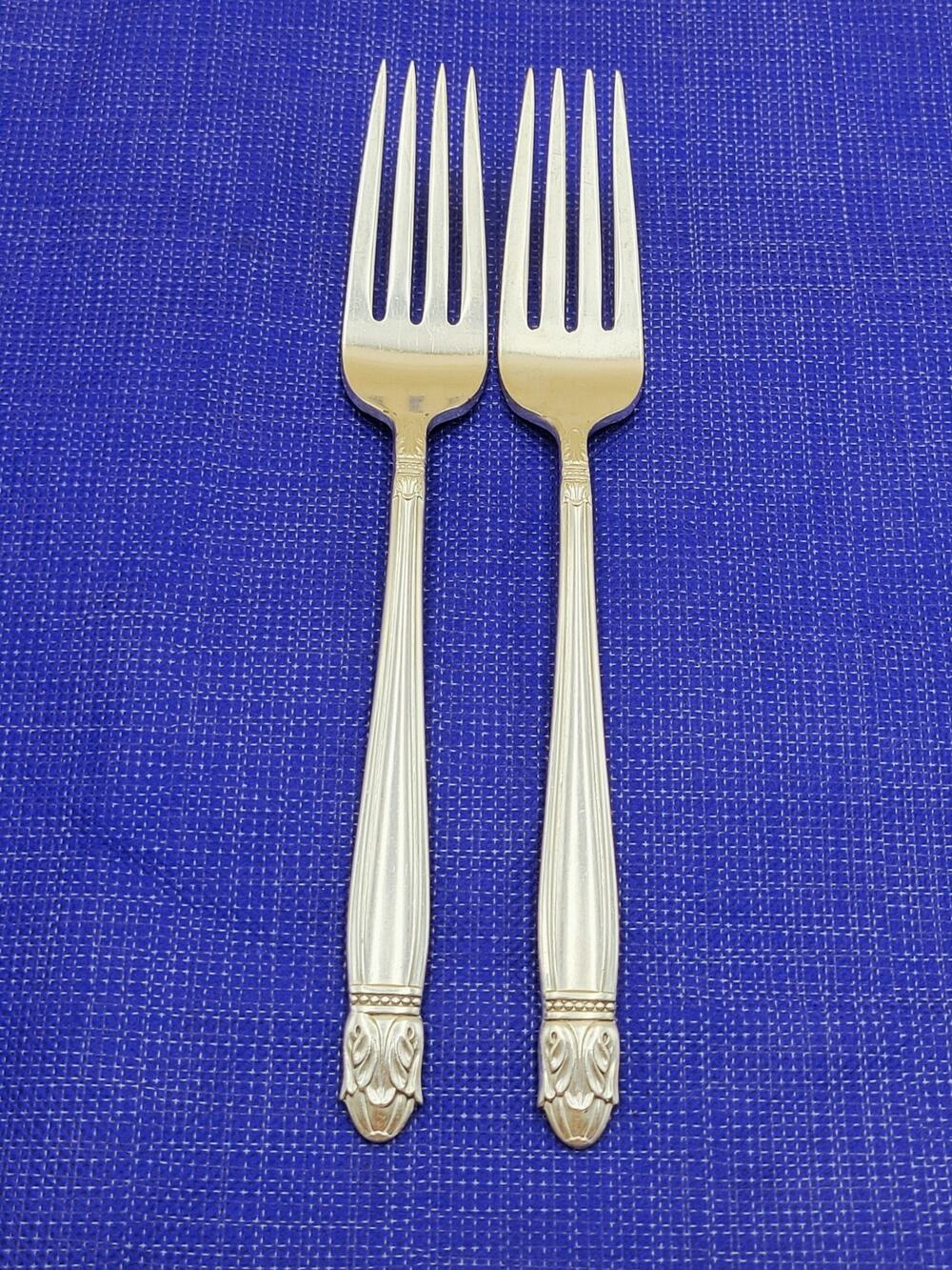 Holmes & Edwards International Silver 1938 Danish Princess Dinner Fork Set of 2